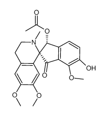 2,3,9-trimethoxy-8-keto-10-hydroxy-syn-13-acetoxyspirobenzylisoquinoline Structure