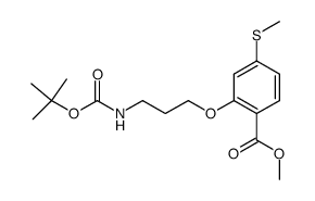methyl 2-(3-tert-butoxycarbonylaminopropoxy)-4-(methylthio)benzoate Structure