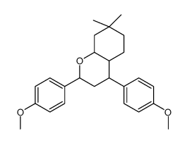 2,4-bis(4-methoxyphenyl)-7,7-dimethyl-2,3,4,4a,5,6,8,8a-octahydrochromene结构式