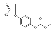 (2R)-2-(4-methoxycarbonyloxyphenoxy)propanoic acid Structure