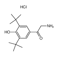 4-(2-aminoacetyl)-2,6-di-tert-butylphenol hydrochloride Structure