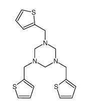 1,3,5-tris-[2]thienylmethyl-hexahydro-[1,3,5]triazine Structure