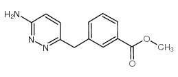 3-[(6-氨基-3-哒嗪基)甲基]苯甲酸甲酯结构式