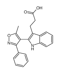 3-[2-(5-methyl-3-phenyl-1,2-oxazol-4-yl)-1H-indol-3-yl]propanoic acid Structure