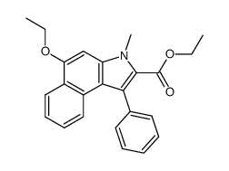ethyl 5-ethoxy-3-methyl-1-phenyl-3H-benzindole-2-carboxylate结构式