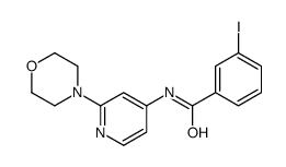 3-iodo-N-(2-morpholin-4-ylpyridin-4-yl)benzamide Structure