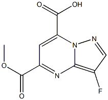 3-fluoro-5-(methoxycarbonyl)pyrazolo[1,5-a]pyrimidine-7-carboxylic acid Structure