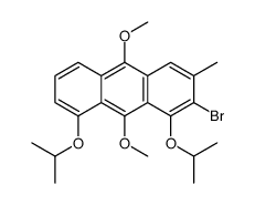 2-bromo-9,10-dimethoxy-3-methyl-1,8-di(propan-2-yloxy)anthracene Structure