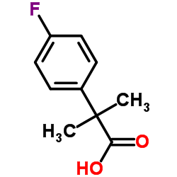 2-(4-氟苯基)-2-甲基丙酸结构式