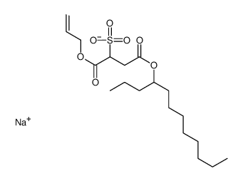 磺基丁二酸-4-十二烷基-1-(2-丙烯基)酯的钠盐结构式