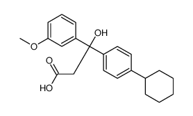 3-(4-cyclohexylphenyl)-3-hydroxy-3-(3-methoxyphenyl)propanoic acid结构式