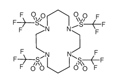 1,4,8,11-Tetraazacyclotetradecane, 1,4,8,11-tetrakis[(trifluoromethyl)sulfonyl]-结构式