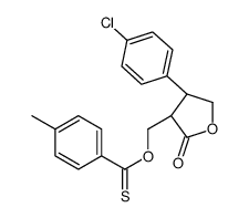 O-[[(3S)-4-(4-chlorophenyl)-2-oxooxolan-3-yl]methyl] 4-methylbenzenecarbothioate结构式