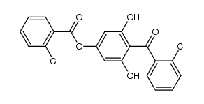 4-(2-chlorobenzoyl)-3,5-dihydroxyphenyl 2-chlorobenzoate结构式