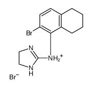 (2-bromo-5,6,7,8-tetrahydronaphthalen-1-yl)-(4,5-dihydro-1H-imidazol-2-yl)azanium,bromide Structure