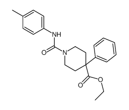 ethyl 1-[(4-methylphenyl)carbamoyl]-4-phenyl-piperidine-4-carboxylate structure