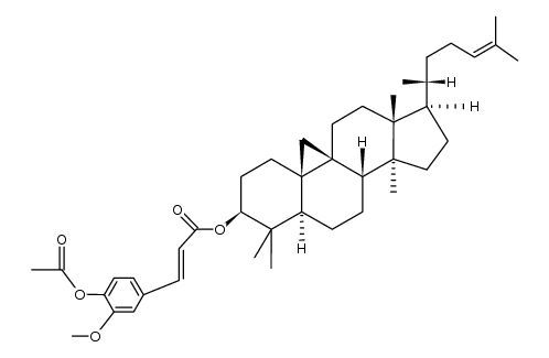3β-(4-acetoxy-3-methoxy-trans-cinnamoyloxy)-9β,19-cyclo-lanost-24-ene Structure