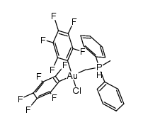 cis-{Au(C6F5)2Cl(CH2PPh2Me)} Structure