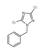 1-苄基-3,5-二溴-1H-1,2,4-噻唑结构式