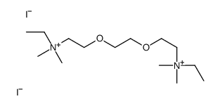 ethyl-[2-[2-[2-(ethyl-dimethyl-ammonio)ethoxy]ethoxy]ethyl]-dimethyl-azanium diiodide Structure
