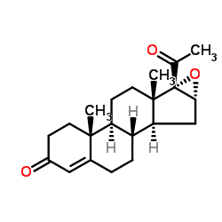 (16α)-16,17-Epoxypregn-4-ene-3,20-dione Structure