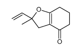 2-ethenyl-2-methyl-3,5,6,7-tetrahydro-1-benzofuran-4-one结构式
