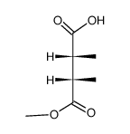 1-methyl hydrogen (2R*,3S*)-2,3-dimethylsuccinate结构式