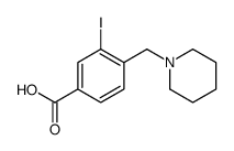 3-碘-4-(1-哌啶基甲基)苯甲酸结构式