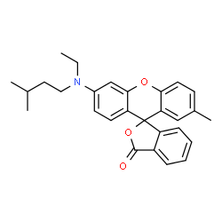 6'-(N-Ethyl-N-isopentylamino)-2'-methylspiro[phthalide-3,9'-[9H]xanthene]结构式
