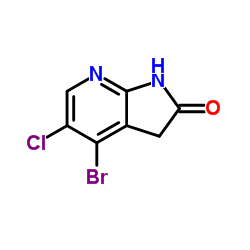 4-Bromo-5-chloro-1,3-dihydro-2H-pyrrolo[2,3-b]pyridin-2-one Structure