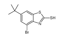 4-溴-6-叔丁基-2-疏基苯并噻唑结构式