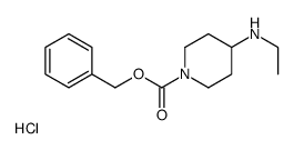 4-乙基氨基-哌啶-1-羧酸苄酯盐酸盐结构式