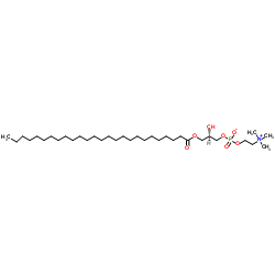 1-十六烷酰基-2-羟基-sn-甘油-3-磷酸胆碱结构式