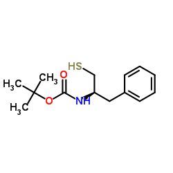 (R)-2-BENZYL-2-N-BOCAMINO-ETHYLTHIOL结构式