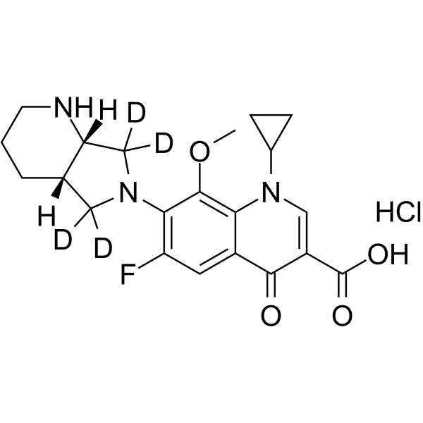 rac cis Moxifloxacin-d4 Hydrochloride Structure