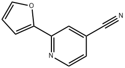 2-(呋喃-2-基)吡啶-4-甲腈结构式