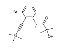 N-(3-bromo-2-(2-(trimethylsilyl)ethynyl)phenyl)-2-hydroxy-2-methylpropanamide结构式