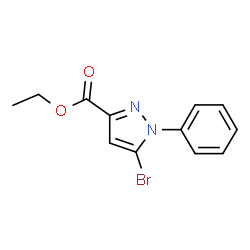 5-BROMO-1-PHENYL-1H-PYRAZOLE-3-CARBOXYLICACIDETHYLESTER Structure