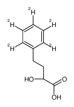 (R)-2-Hydroxy-4-phenylbutyric Acid-d5 Structure