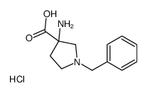 3-AMINO-1-BENZYLPYRROLIDINE-3-CARBOXYLIC ACID HYDROCHLORIDE Structure