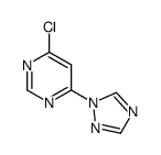 4-氯-6-(1H-1,2,4-三唑-1-基)嘧啶结构式