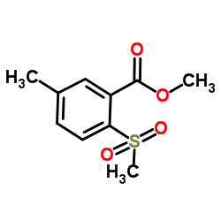 2-甲砜基-5-甲基苯甲酸甲酯结构式