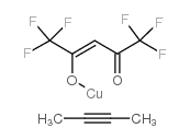 copper i hexafluoropentanedionate-2-butyne complex structure
