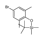 (4-溴-2,6-二甲基苯氧基)(叔丁基)二甲基硅烷结构式