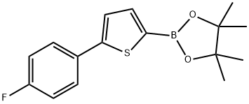 5-(4-Fluorophenyl)thiophene-2-boronic acid pinacol ester结构式