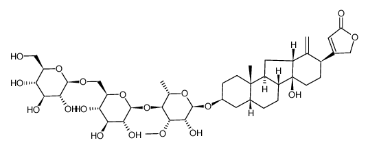 thevetiogenin β-gentiobiosyl-(1->4)-α-L-acofrioside结构式