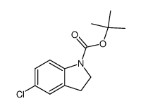 5-Chloro-2,3-dihydro-indole-1-carboxylic acid tert-butyl ester结构式