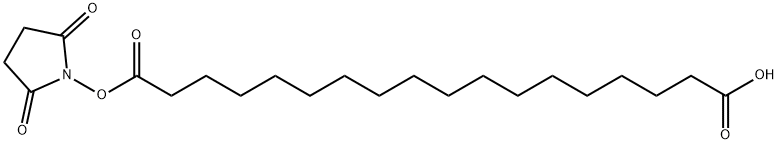 18-((2,5-Dioxopyrrolidin-1-yl)oxy)-18-oxooctadecanoic acid Structure