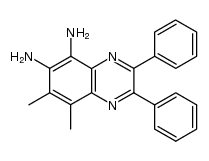 5,6-diamino-7,8-dimethyl-2,3-diphenylquinoxaline Structure