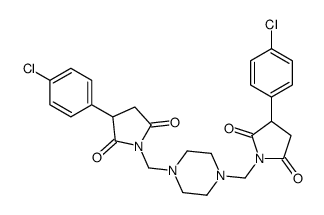 3-(4-chlorophenyl)-1-[[4-[[3-(4-chlorophenyl)-2,5-dioxopyrrolidin-1-yl]methyl]piperazin-1-yl]methyl]pyrrolidine-2,5-dione Structure